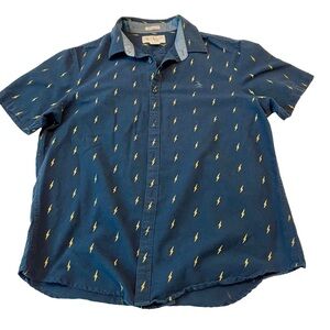 Original Penguin Lightning Bolt Button Down Shirt Casual Large